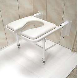 Easibathe Padded Shower Seat Complete with Horseshoe Seat / Legs White