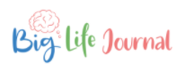 Big life journal writing with brain above