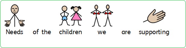 needs of the children we support pictograph